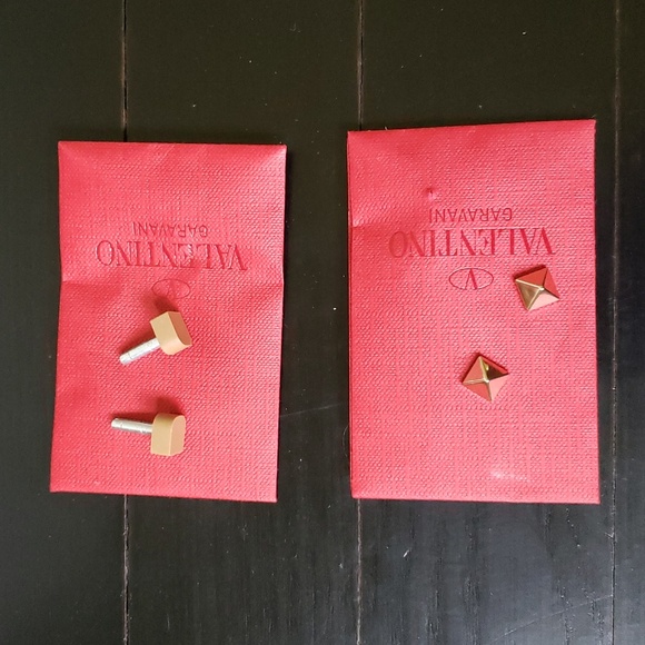 NIB Tan Valentino Rockstud stiletto sandals 38 - Picture 4 of 5